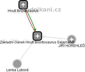 Základní článek Hnutí Brontosaurus Salamandr - obrázek vizuálního zobrazení vztahů obchodního rejstříku