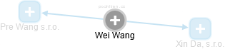  Wei W. - Vizualizace  propojení osoby a firem v obchodním rejstříku