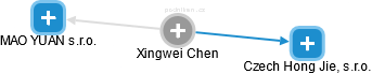  Xingwei Ch. - Vizualizace  propojení osoby a firem v obchodním rejstříku